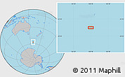 Gray Location Map of the area around 57° 10' 28" S, 158° 10' 30" E