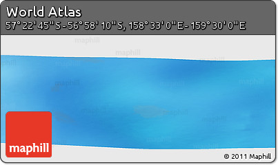 Physical Panoramic Map of the Area around 57° 10' 28" S, 159° 1' 30" E
