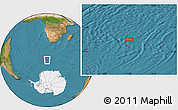 Satellite Location Map of the area around 57° 10' 28" S, 15° 22' 30" E