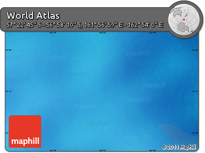 Physical Map of the Area around 57° 10' 28" S, 162° 25' 30" E