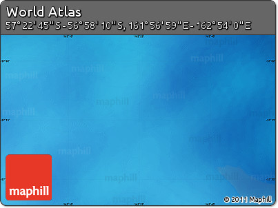 Physical Map of the Area around 57° 10' 28" S, 162° 25' 30" E
