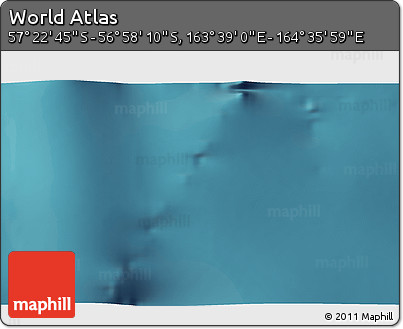 Satellite 3D Map of the Area around 57° 10' 28" S, 164° 7' 30" E