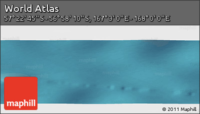 Satellite Panoramic Map of the Area around 57° 10' 28" S, 167° 31' 30" E