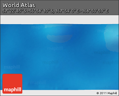 Physical 3D Map of the Area around 57° 10' 28" S, 168° 22' 30" E