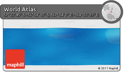 Physical Panoramic Map of the Area around 57° 10' 28" S, 168° 22' 30" E