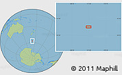 Savanna Style Location Map of the area around 57° 10' 28" S, 171° 46' 30" E