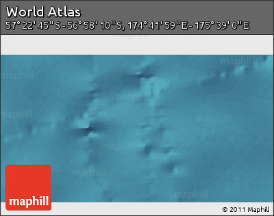 Satellite 3D Map of the Area around 57° 10' 28" S, 175° 10' 30" E