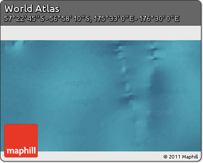 Satellite 3D Map of the Area around 57° 10' 28" S, 176° 1' 30" E