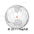 Outline Map of the Area around 57° 10' 28" S, 24° 43' 30" E, rectangular outline
