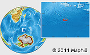 Physical Location Map of the area around 57° 10' 28" S, 44° 16' 29" E