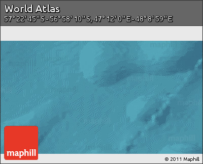 Satellite 3D Map of the Area around 57° 10' 28" S, 47° 40' 29" E