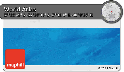 Physical Panoramic Map of the Area around 57° 10' 28" S, 47° 40' 29" E