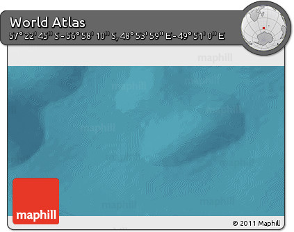 Satellite 3D Map of the Area around 57° 10' 28" S, 49° 22' 30" E