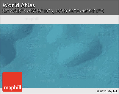 Satellite 3D Map of the Area around 57° 10' 28" S, 49° 22' 30" E