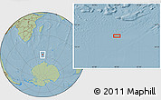 Savanna Style Location Map of the area around 57° 10' 28" S, 49° 22' 30" E, hill shading