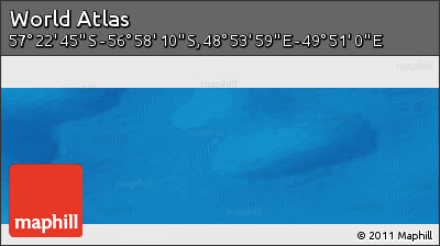 Physical Panoramic Map of the Area around 57° 10' 28" S, 49° 22' 30" E