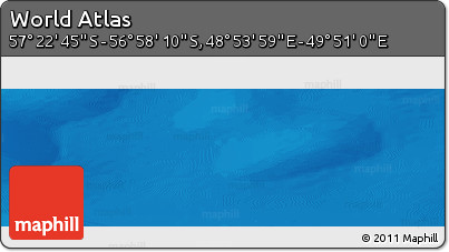 Physical Panoramic Map of the Area around 57° 10' 28" S, 49° 22' 30" E