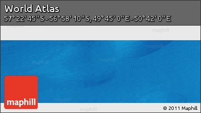 Physical Panoramic Map of the Area around 57° 10' 28" S, 50° 13' 30" E