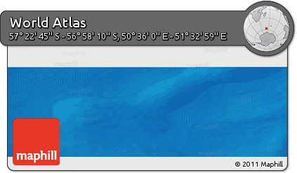 Physical Panoramic Map of the Area around 57° 10' 28" S, 51° 4' 30" E