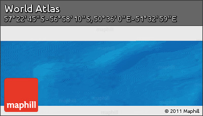 Physical Panoramic Map of the Area around 57° 10' 28" S, 51° 4' 30" E