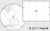 Blank Location Map of the area around 57° 10' 28" S, 51° 55' 29" E