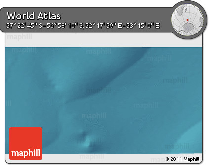 Satellite 3D Map of the Area around 57° 10' 28" S, 52° 46' 29" E