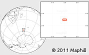 Blank Location Map of the area around 57° 10' 28" S, 52° 46' 29" E