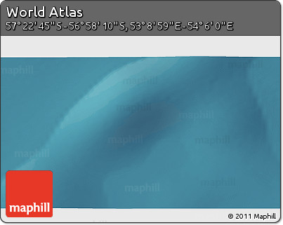 Satellite 3D Map of the Area around 57° 10' 28" S, 53° 37' 30" E