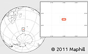 Blank Location Map of the area around 57° 10' 28" S, 54° 28' 30" E