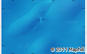 Physical Map of the area around 57° 10' 28" S, 55° 19' 30" E