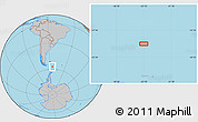 Gray Location Map of the area around 57° 10' 28" S, 55° 10' 29" W
