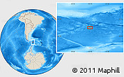 Shaded Relief Location Map of the area around 57° 10' 28" S, 55° 10' 29" W