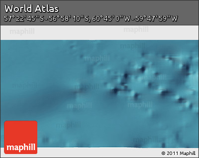 Satellite 3D Map of the Area around 57° 10' 28" S, 60° 16' 29" W