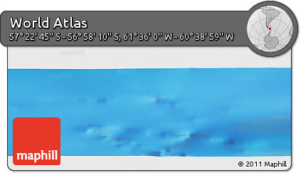 Physical Panoramic Map of the Area around 57° 10' 28" S, 61° 7' 30" W