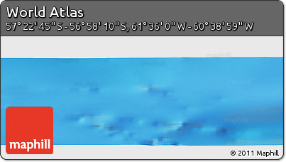 Physical Panoramic Map of the Area around 57° 10' 28" S, 61° 7' 30" W