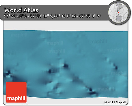 Satellite 3D Map of the Area around 57° 10' 28" S, 66° 13' 29" W