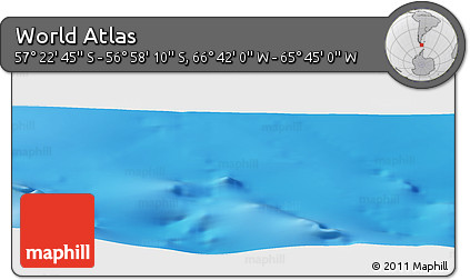 Physical Panoramic Map of the Area around 57° 10' 28" S, 66° 13' 29" W