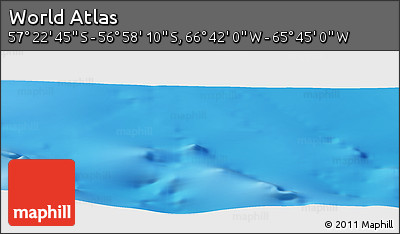 Physical Panoramic Map of the Area around 57° 10' 28" S, 66° 13' 29" W