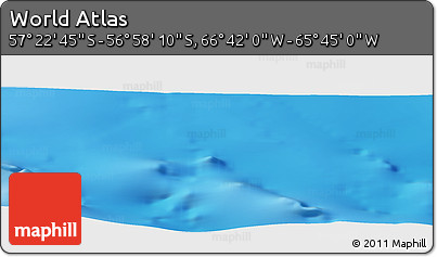 Physical Panoramic Map of the Area around 57° 10' 28" S, 66° 13' 29" W