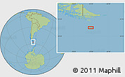 Savanna Style Location Map of the area around 57° 10' 28" S, 67° 4' 29" W