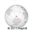 Outline Map of the Area around 57° 10' 28" S, 72° 19' 29" E, rectangular outline