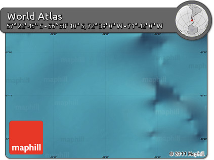 Satellite Map of the Area around 57° 10' 28" S, 72° 10' 30" W