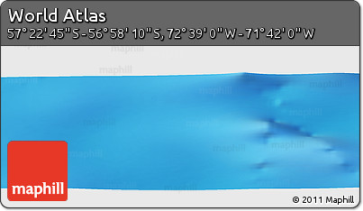 Physical Panoramic Map of the Area around 57° 10' 28" S, 72° 10' 30" W