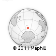 Outline Map of the Area around 57° 10' 28" S, 74° 1' 30" E, rectangular outline