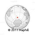 Outline Map of the Area around 57° 10' 28" S, 75° 43' 29" E, rectangular outline
