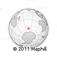 Outline Map of the Area around 57° 10' 28" S, 76° 34' 29" E, rectangular outline