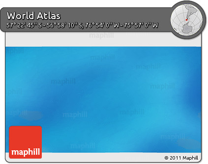 Physical 3D Map of the Area around 57° 10' 28" S, 76° 25' 30" W