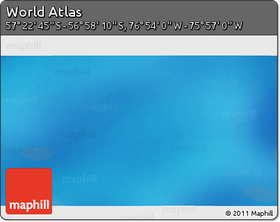 Physical 3D Map of the Area around 57° 10' 28" S, 76° 25' 30" W