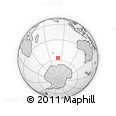 Outline Map of the Area around 57° 10' 28" S, 80° 49' 29" E, rectangular outline