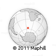 Outline Map of the Area around 57° 10' 28" S, 8° 34' 29" E, rectangular outline